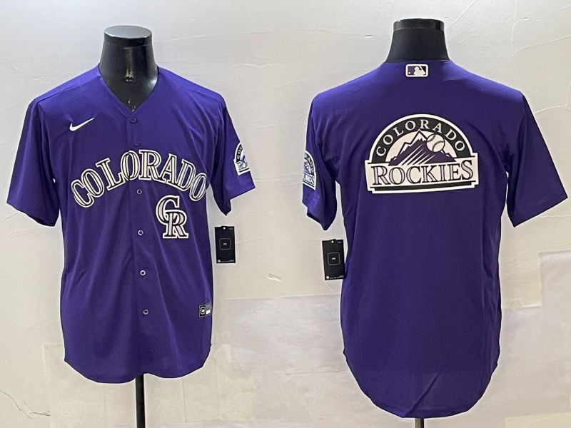 Men Colorado Rockies Blank Purple Game 2025 Nike MLB Jersey style 1->colorado rockies->MLB Jersey